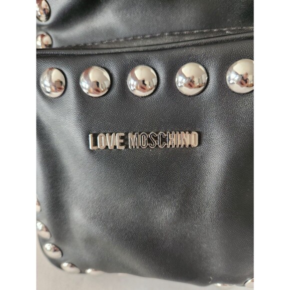 Love Moschino Studded Faux Leather Backpack Black Excellent main image 10
